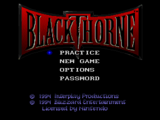 Blackthorne title screen for Super Famicom